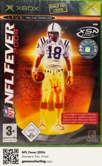 NFL Fever 2004 Xbox, PAL box front