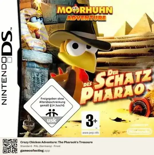 Crazy Chicken Adventure: The Pharaoh's Treasure Nintendo DS, Germany box front
