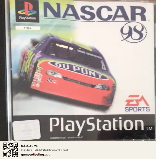 NASCAR 98 PlayStation, United Kingdom box front