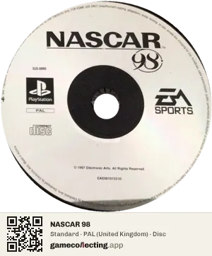 NASCAR 98 PlayStation, PAL disc