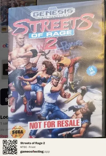 Streets of Rage 2 Sega Mega Drive / Genesis, NTSC box front