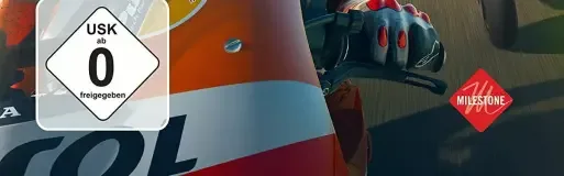 MotoGP 17, the USK square on its front