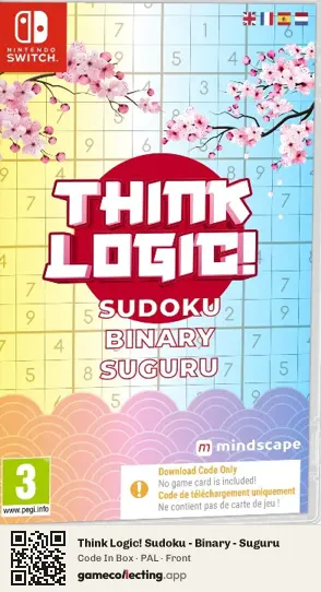 Think Logic! Sudoku - Binary - Suguru Nintendo Switch, PAL box front