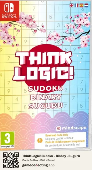 Think Logic! Sudoku - Binary - Suguru Nintendo Switch, PAL box front