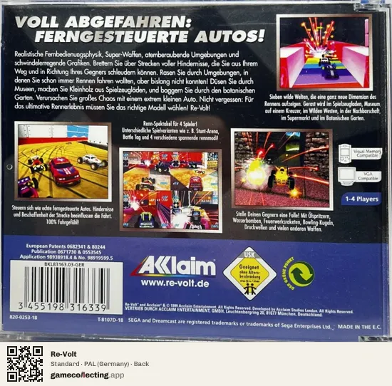 Re-Volt Sega Dreamcast, Germany box back