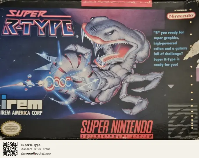 Super R-Type Super Nintendo Entertainment System, NTSC box front