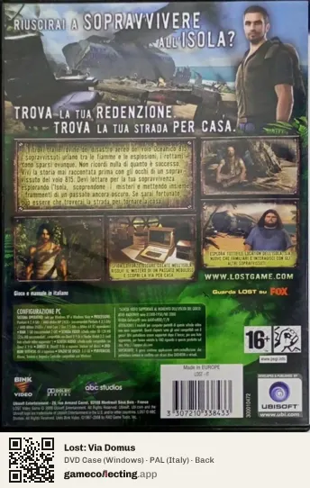 Lost: Via Domus Computer, Italy box back