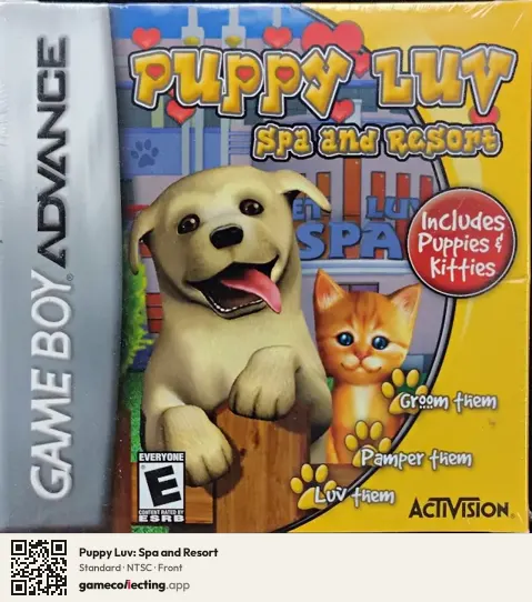 Puppy Luv: Spa and Resort Game Boy Advance, NTSC box front