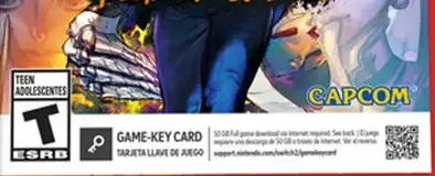 Street Fighter 6, the ESRB box on its front