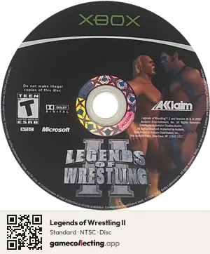 Legends of Wrestling II Xbox, NTSC disc