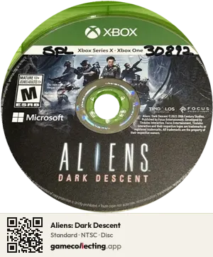 Aliens: Dark Descent Xbox Series X, NTSC disc