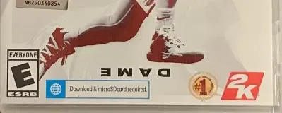 NBA 2K21, the ESRB box on its front