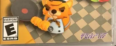 Overcooked!, the ESRB box on its front