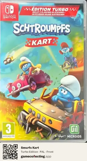 Smurfs Kart Nintendo Switch, PAL box front