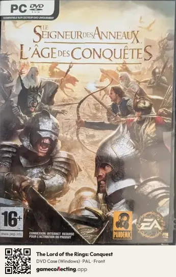 The Lord of the Rings: Conquest Computer, PAL box front