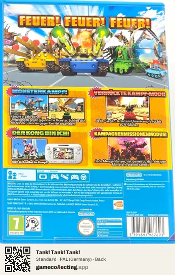 Tank! Tank! Tank! Nintendo Wii U, Germany box back