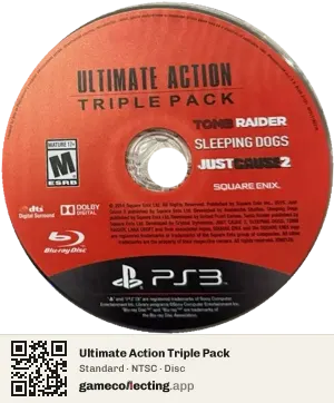 Ultimate Action Triple Pack PlayStation 3, NTSC disc