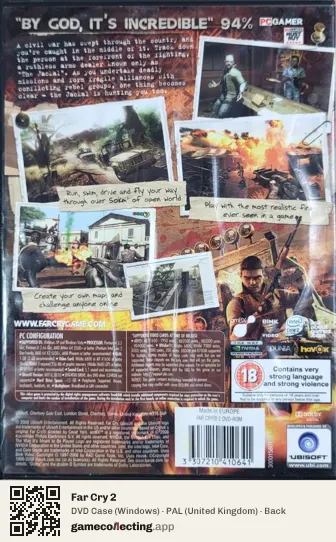 Far Cry 2 Computer, United Kingdom box back
