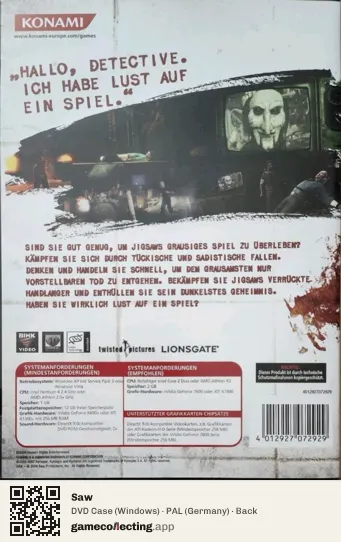 Saw Computer, Germany box back
