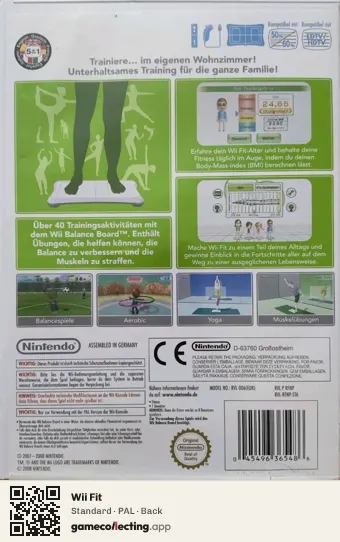 Wii Fit Nintendo Wii, PAL box back