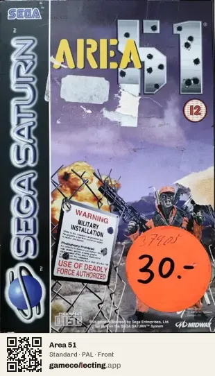 Area 51 Sega Saturn, PAL box front