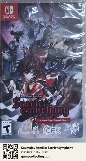 Koumajou Remilia: Scarlet Symphony Nintendo Switch, NTSC box front