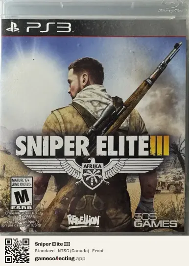 Sniper Elite III PlayStation 3, Canada box front