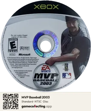 MVP Baseball 2003 Xbox, NTSC disc