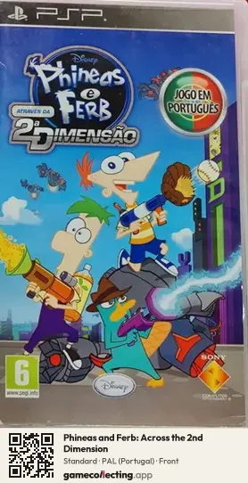 Phineas and Ferb: Across the 2nd Dimension PlayStation Portable, Portugal box front