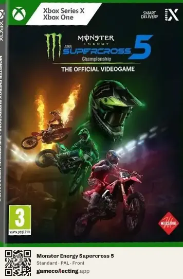 Monster Energy Supercross 5 Xbox Series X, PAL box front
