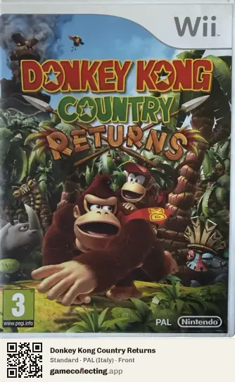 Donkey Kong Country Returns Nintendo Wii, Italy box front