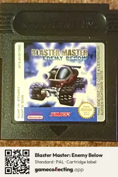 Blaster Master: Enemy Below Game Boy Color, PAL cartridge label