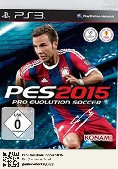 Pro Evolution Soccer 2015 PlayStation 3, Germany box front