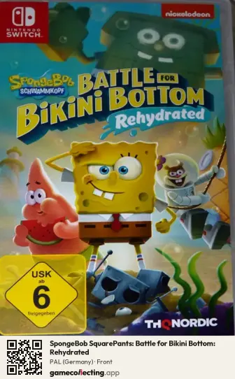 SpongeBob SquarePants: Battle for Bikini Bottom: Rehydrated Nintendo Switch, Germany box front