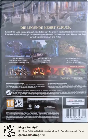King's Bounty II Computer, Germany box back