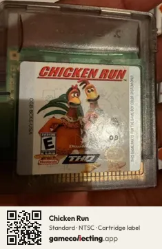 Chicken Run Game Boy Color, NTSC cartridge label