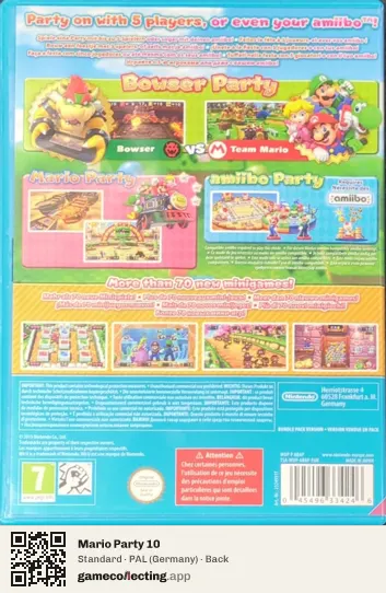 Mario Party 10 Nintendo Wii U, Germany box back