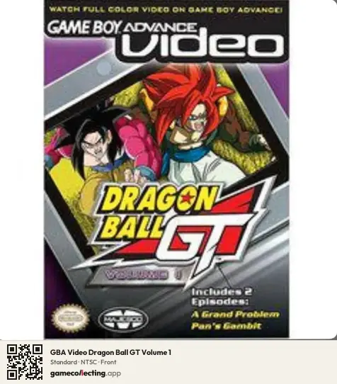 GBA Video Dragon Ball GT Volume 1 Game Boy Advance, NTSC box front