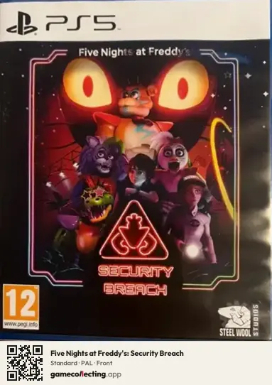 Five Nights at Freddy's: Security Breach PlayStation 5, PAL box front