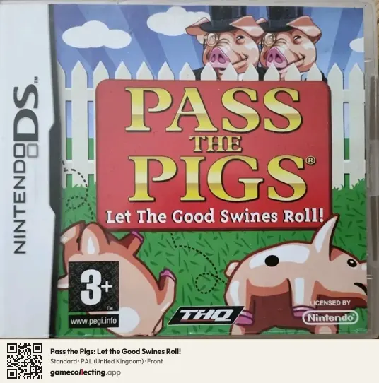 Pass the Pigs: Let the Good Swines Roll! Nintendo DS, United Kingdom box front