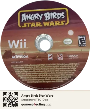 Angry Birds Star Wars Nintendo Wii, NTSC disc