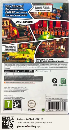 Asterix & Obelix XXL 2 Nintendo Switch, Germany box back
