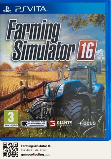 Farming Simulator 16 PlayStation Vita, PAL box front