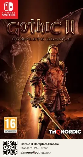Gothic II Complete Classic Nintendo Switch, PAL box front