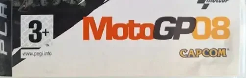 MotoGP 08, the PEGI square on its front