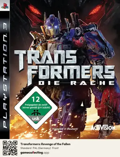 Transformers: Revenge of the Fallen PlayStation 3, Germany box front