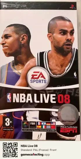 NBA Live 08 PlayStation Portable, France box front