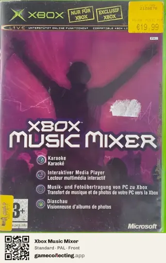 Xbox Music Mixer Xbox, PAL box front