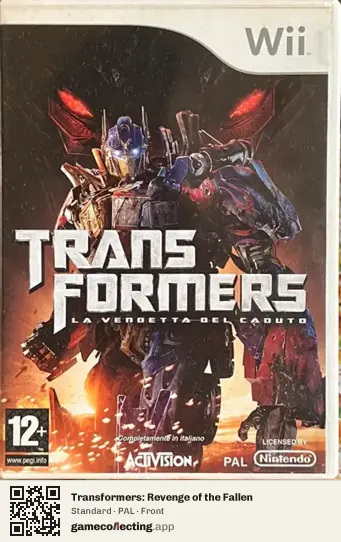 Transformers: Revenge of the Fallen Nintendo Wii, PAL box front