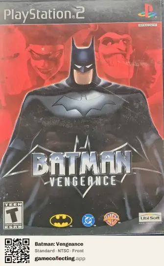 Batman: Vengeance PlayStation 2, NTSC box front